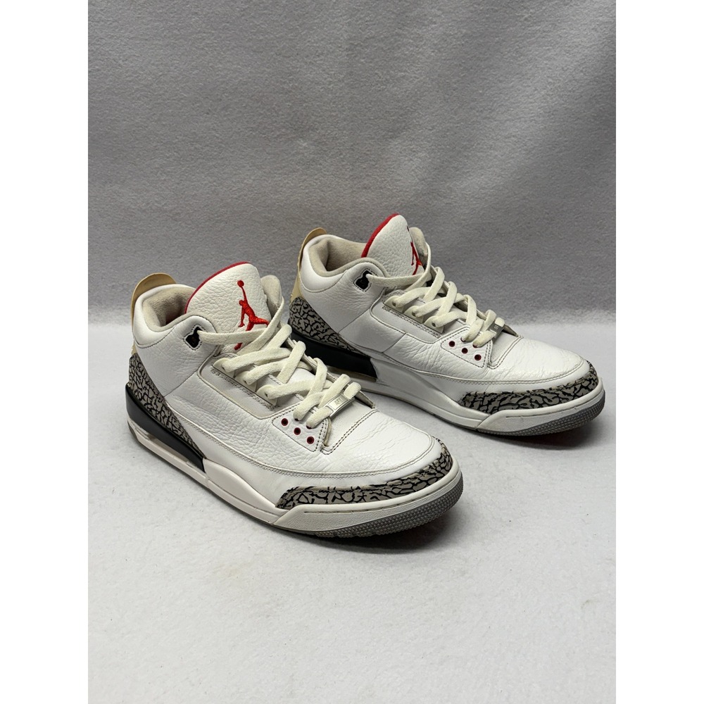 Air Jordan 3 Retro White Cement 2011 Men Size 13 136064-105 Basketball Shoes